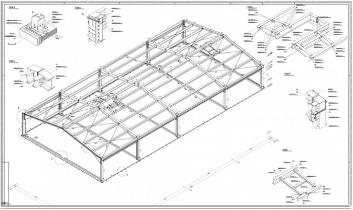 Stahlhalle mit Kranbahn